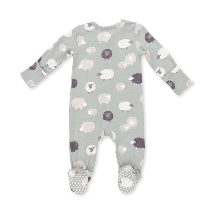 Angel Dear Baby 2 Way Zipper Footie   Black Sheep   651-F26-SHE