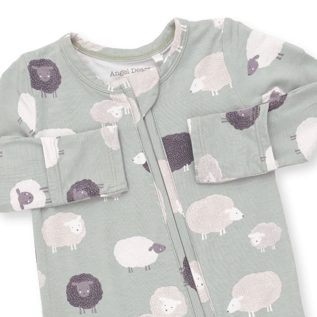 Angel Dear Baby 2 Way Zipper Footie   Black Sheep   651-F26-SHE