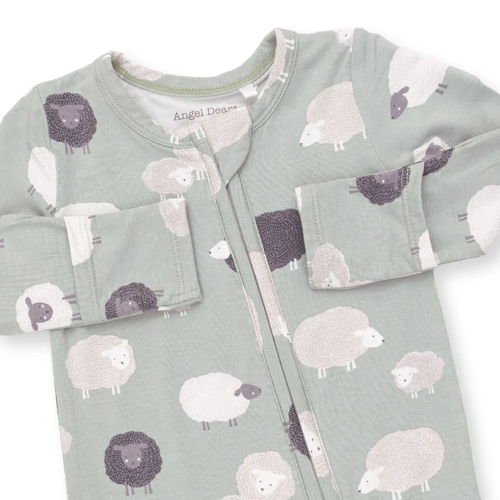 Angel Dear Baby 2 Way Zipper Footie   Black Sheep   651-F26-SHE