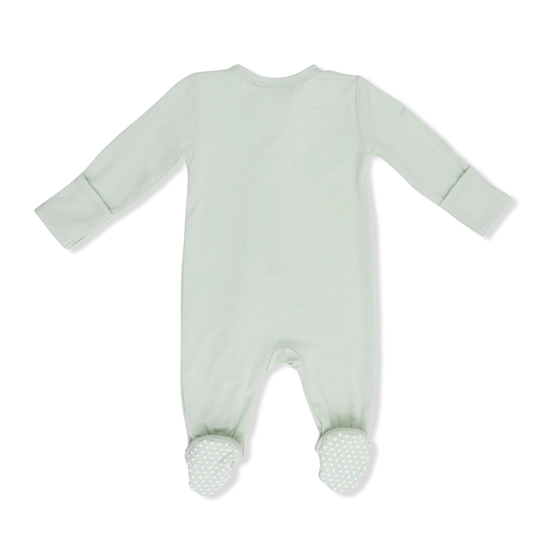 Angel Dear 2 Way Zipper Footie   Solid Milky Green   651-F26-SMG