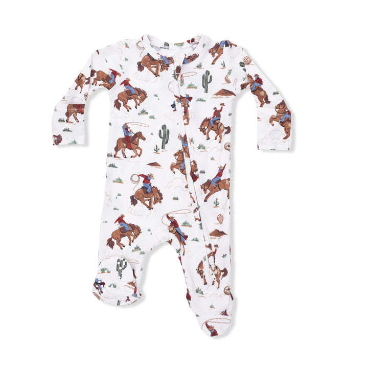 Angel Dear Baby Boy Zipper Footie  651-S26-BWT  Buckaroo Western