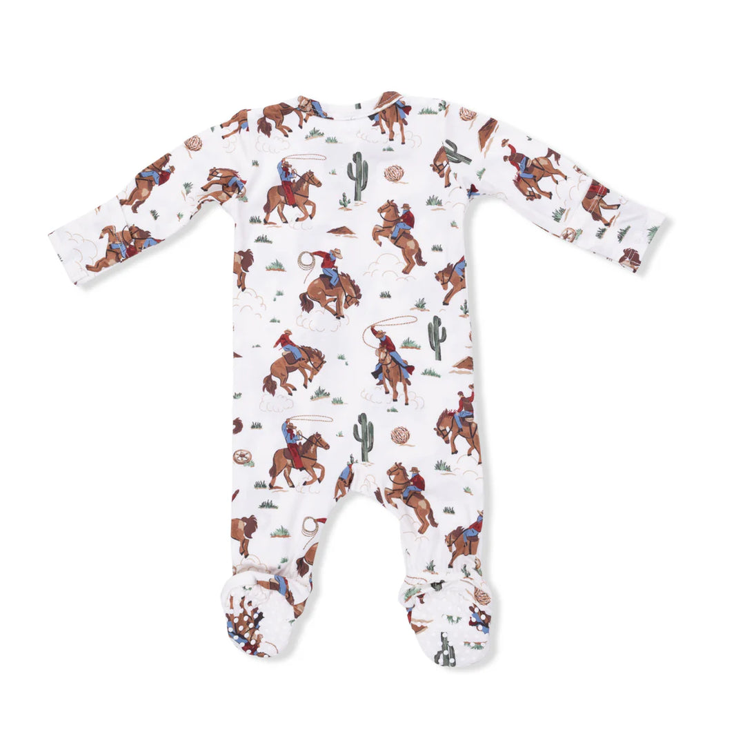 Angel Dear Baby Boy Zipper Footie  651-S26-BWT  Buckaroo Western