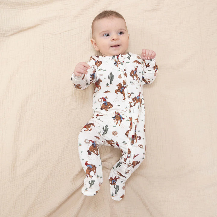 Angel Dear Baby Boy Zipper Footie  651-S26-BWT  Buckaroo Western