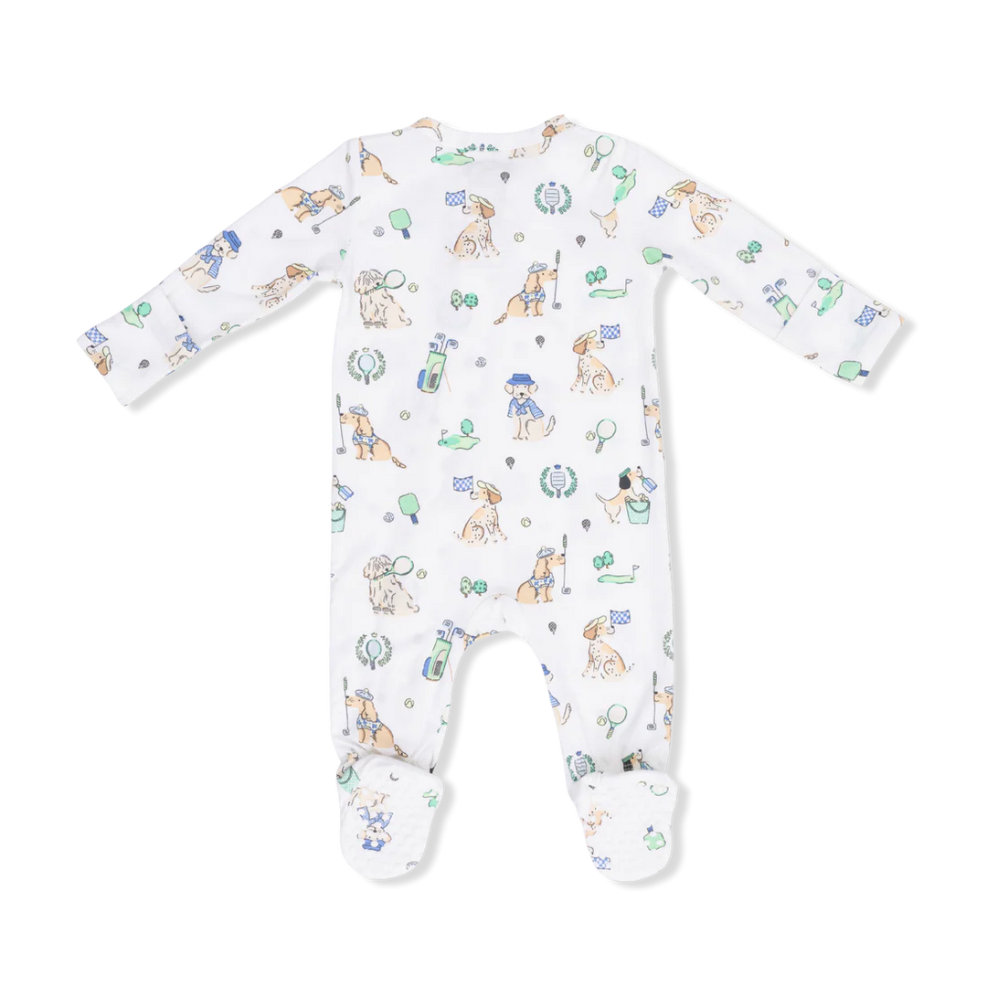 Angel Dear Baby Boy Zipper Footie  651-S26-CCD  Country Club Dogs