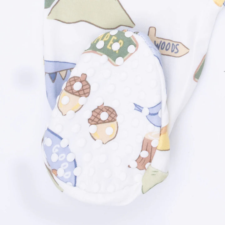 Angel Dear Baby Boy Zipper Footie  651-S26-CMB  Camping Blue