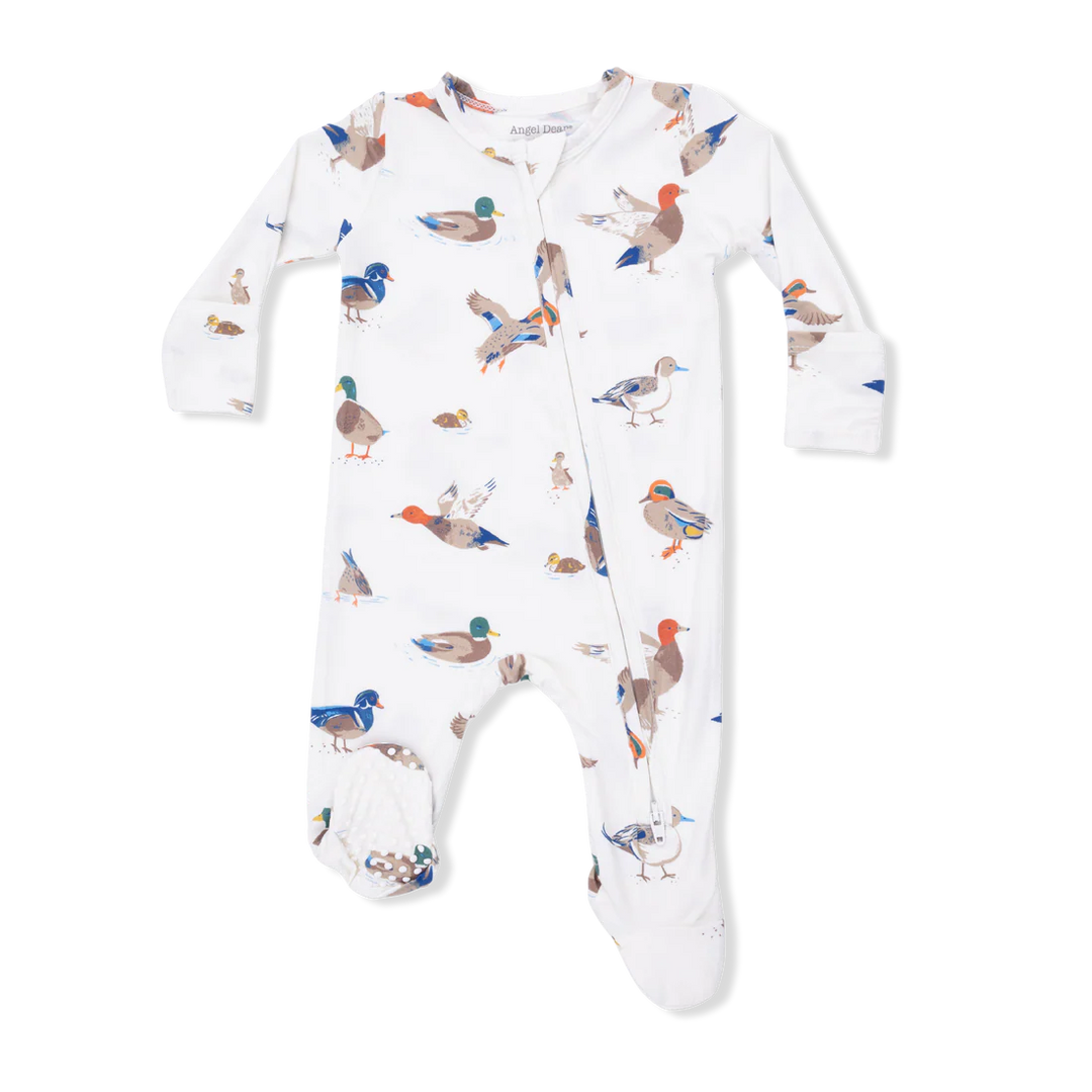 Angel Dear Baby Boy Zipper Footie  651-S26-DUC  Ducks