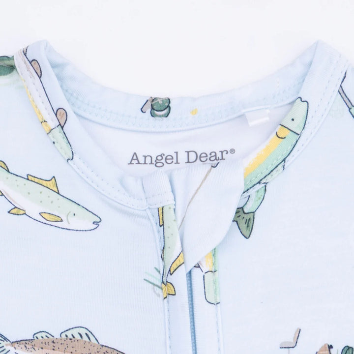 Angel Dear Baby Boy Zipper Footie  651-S26-FIS  Fishing