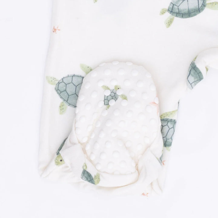 Angel Dear Baby Boy Zipper Footie  651-S26-STT1  Sea Turtles