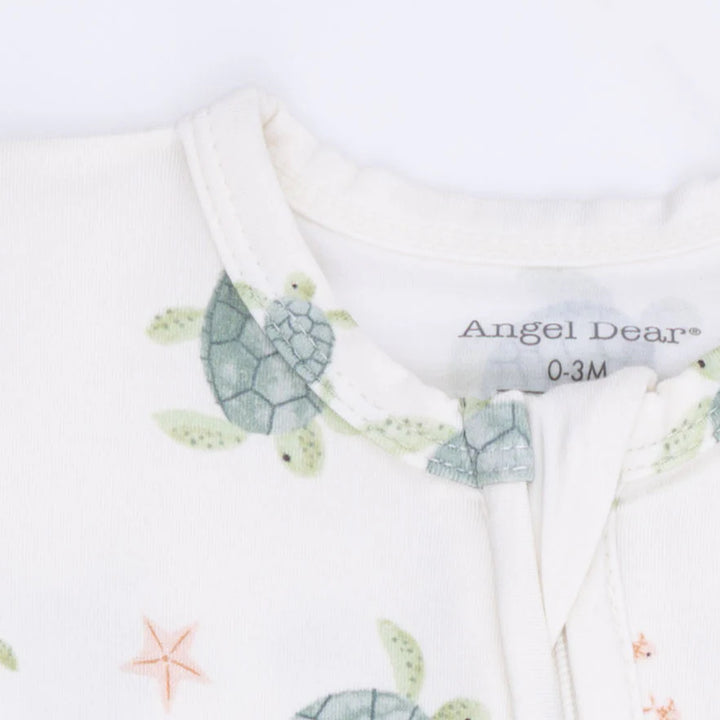 Angel Dear Baby Boy Zipper Footie  651-S26-STT1  Sea Turtles