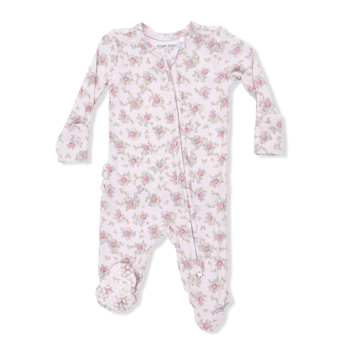 Angel Dear Baby Girl Zipper Footie  650-S26-ERGO  Edith's Rose Garden