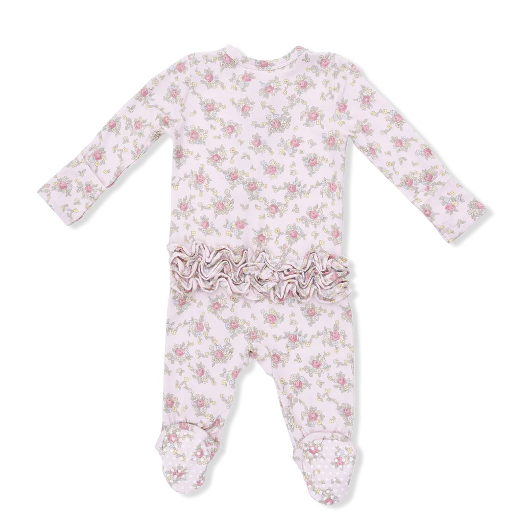 Angel Dear Baby Girl Zipper Footie  650-S26-ERGO  Edith's Rose Garden