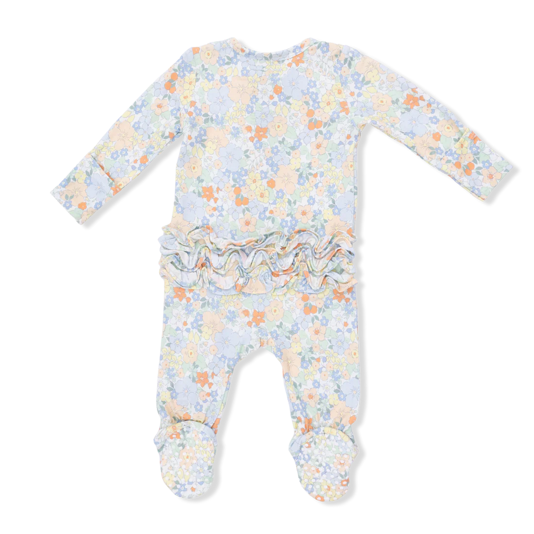 Angel Dear Baby Girl Zipper Footie  653-S26-GAF1  Georgia Floral