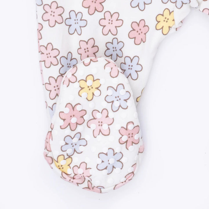 Angel Dear Baby Girl Zipper Footie  653-S26-SFL  Sarah Floral