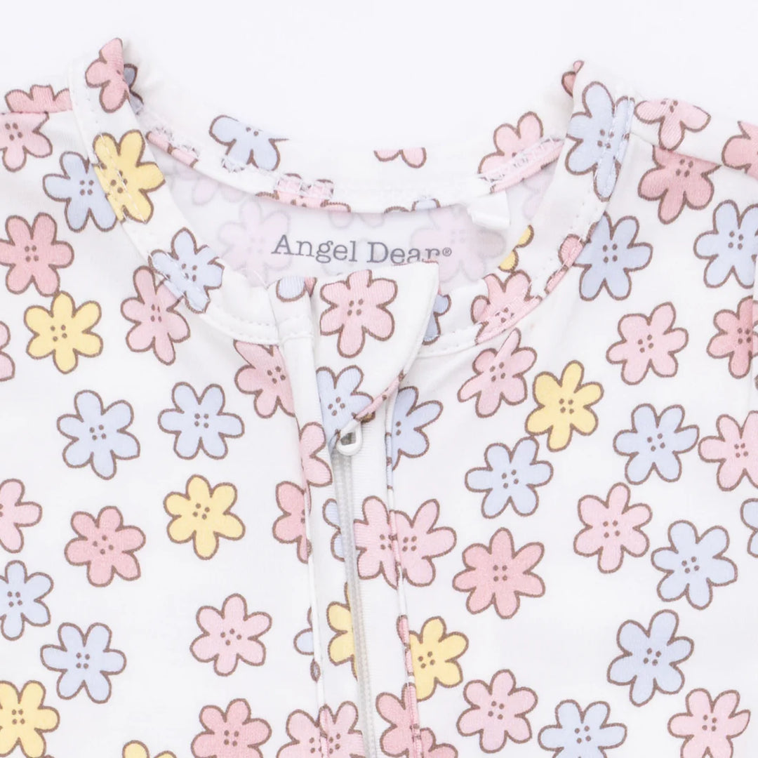 Angel Dear Baby Girl Zipper Footie  653-S26-SFL  Sarah Floral