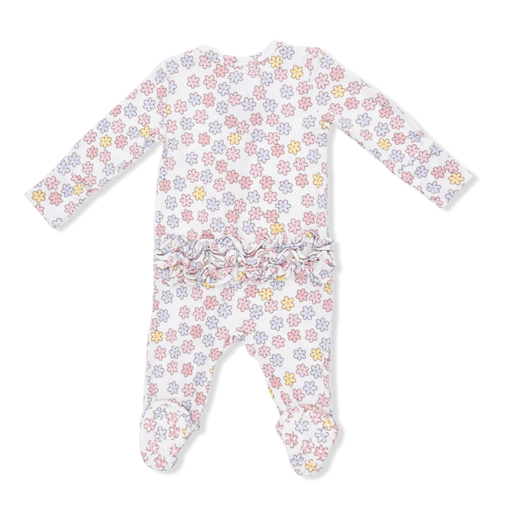 Angel Dear Baby Girl Zipper Footie  653-S26-SFL  Sarah Floral