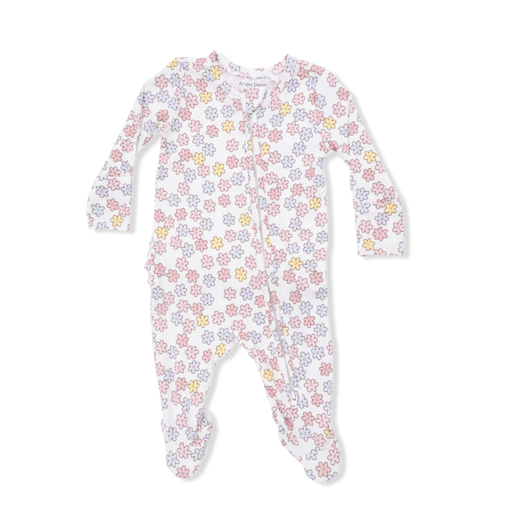Angel Dear Baby Girl Zipper Footie  653-S26-SFL  Sarah Floral