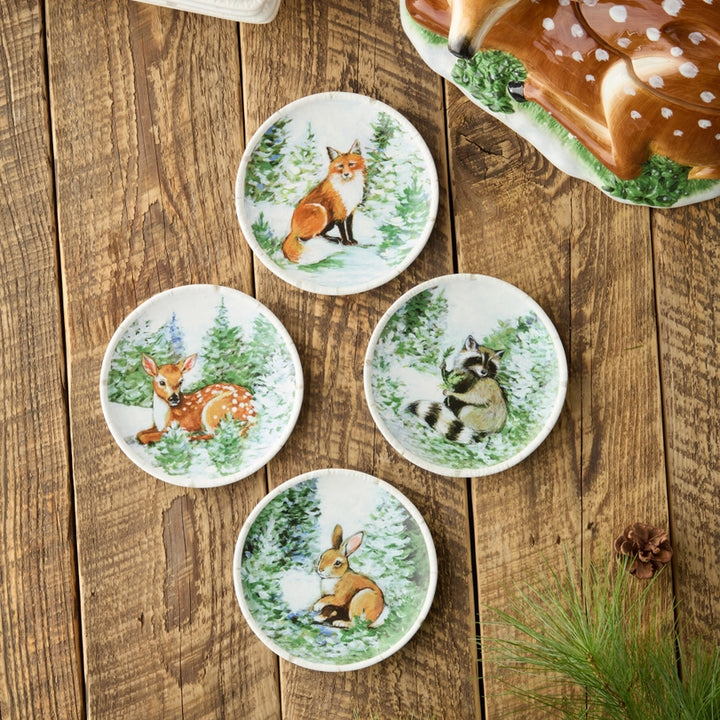 Certified International Winter Cabin Canape Plate 44843