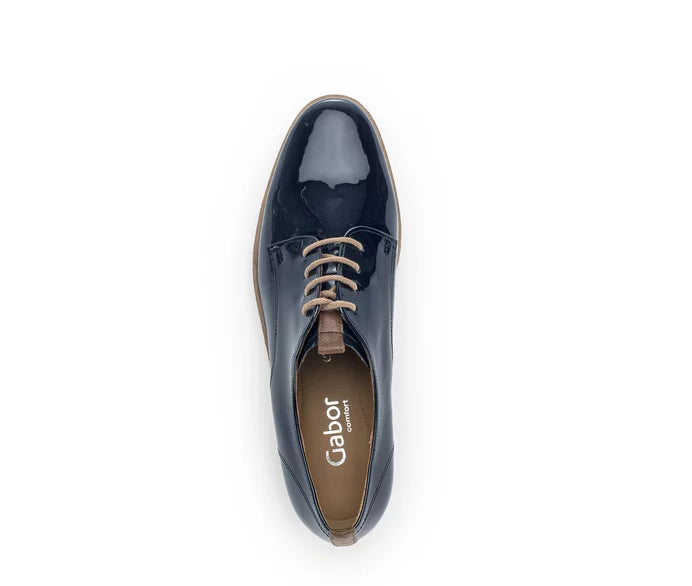 Gabor Oxford Shoe  02.065.96  Night Blue Patent*