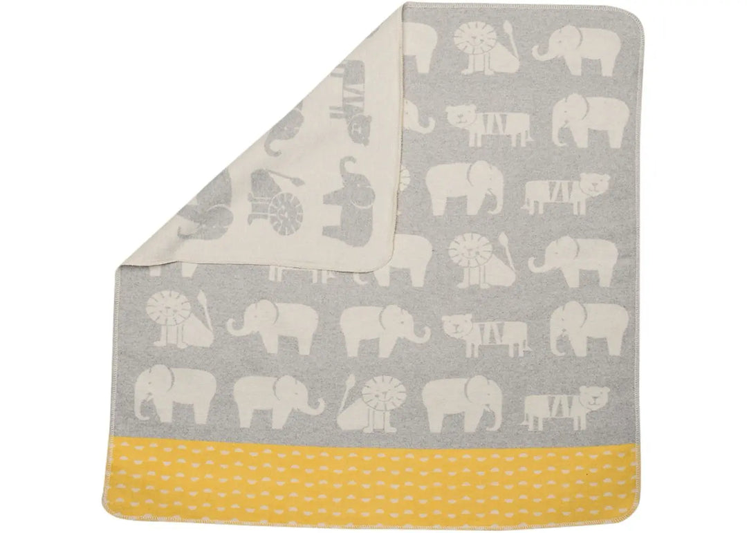 David Fussenegger Juwel Hooded Zoo Blanket  DF67289738  Grey/Yellow *