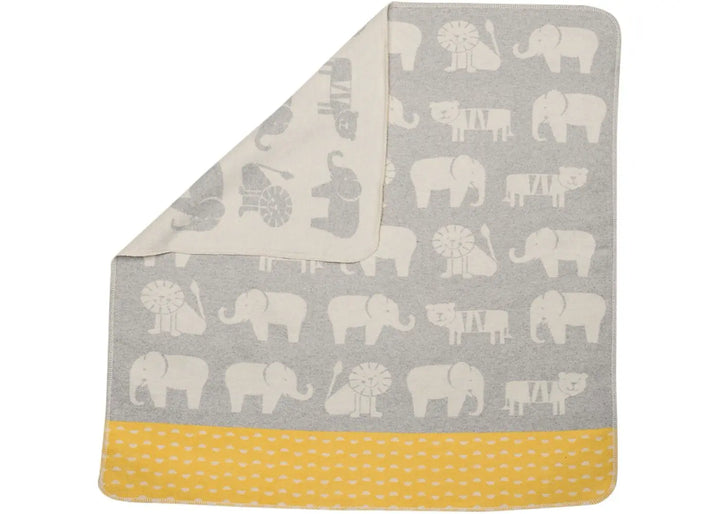David Fussenegger Juwel Hooded Zoo Blanket  DF67289738  Grey/Yellow *