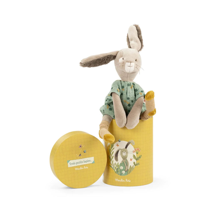 Moulin Roty Trois Petits Lapins   678027   Sage Rabbit in Box