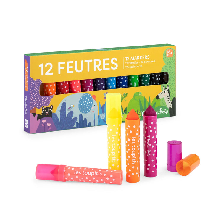 Moulin Roty Set of 12 Large Felt Pens    679607
