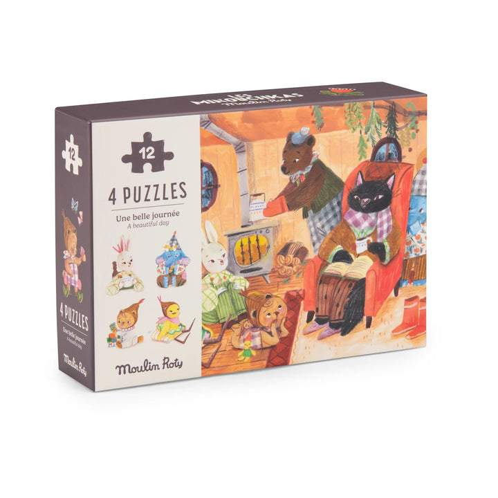 Moulin Roty Les Minouchkas   Four Mini Puzzles   681440
