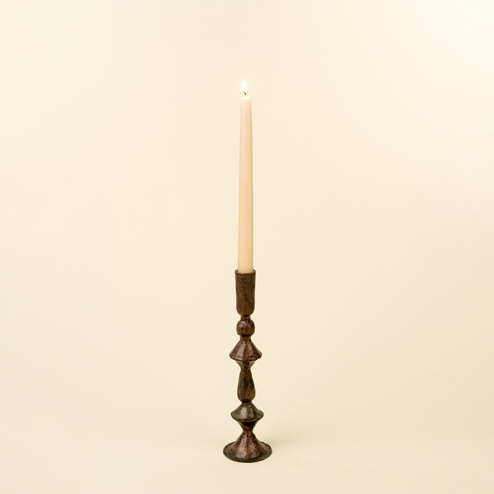 Indaba Petra Candlestick - Rustic Brass