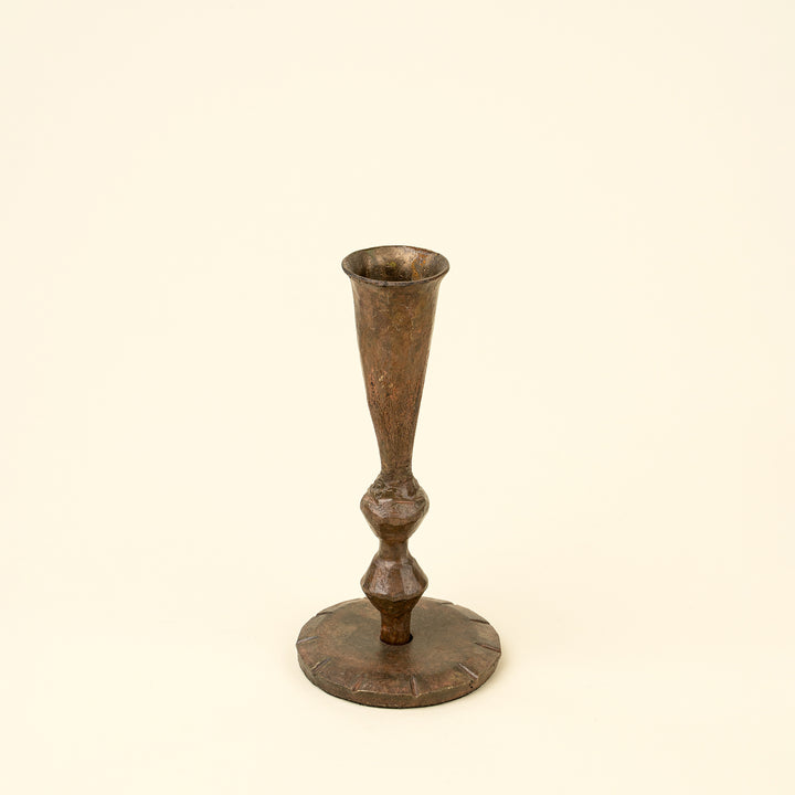 Indaba Ember Candlestick Holder - Rustic Brass