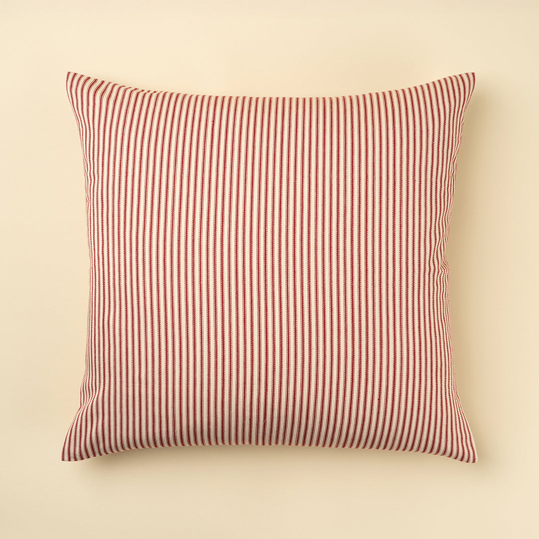 Indaba Red Ticking 24"x24" Cushion 01-9123