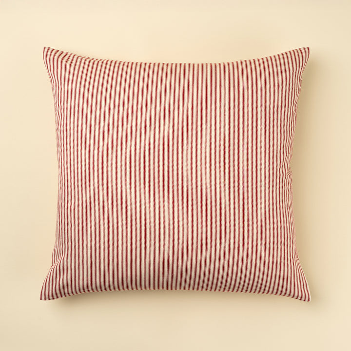 Indaba Red Ticking 24"x24" Cushion 01-9123
