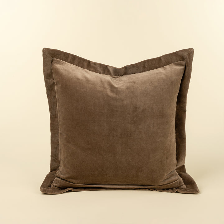 Indaba Chocolate Velvet Edge Pillow  01-8959