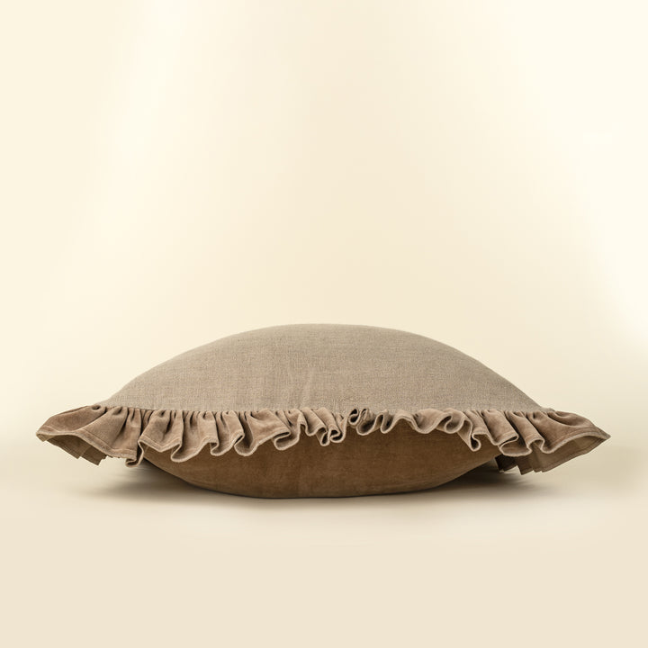 Indaba Velvet Edge Pillow 01-8963 Chocolate