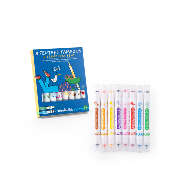Moulin Roty Stamp Felt Pens  2-in-1   683602