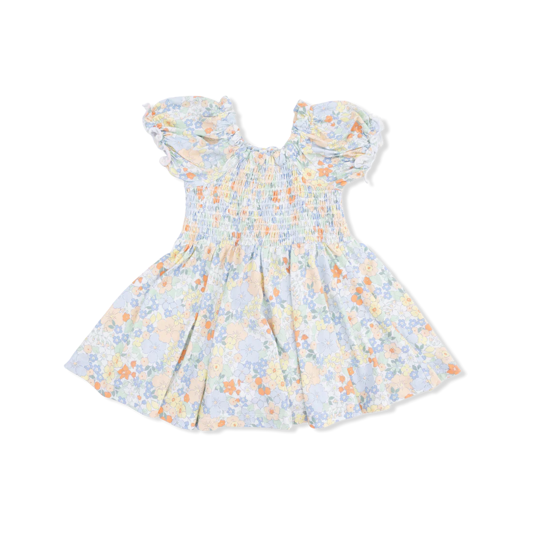 Angel Dear Smocked Twirly Dress & Bloomer   688-S26-GAF    Georgia Floral