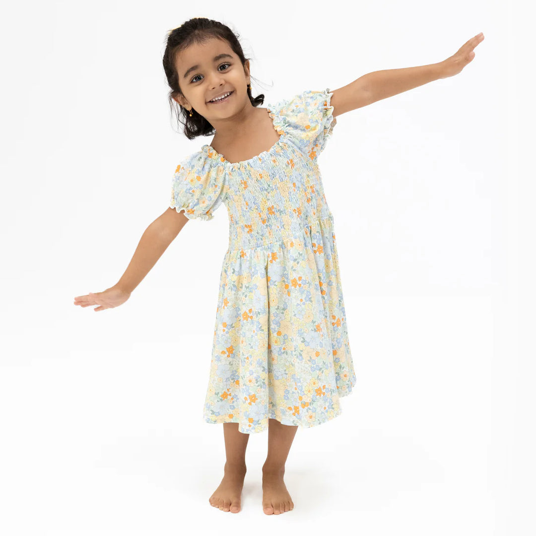 Angel Dear Smocked Twirly Dress & Bloomer   688-S26-GAF    Georgia Floral