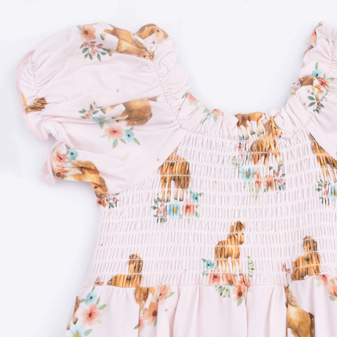 Angel Dear Baby Girl Smocked Twirly Dress w Bloomer  688-S26-PPN