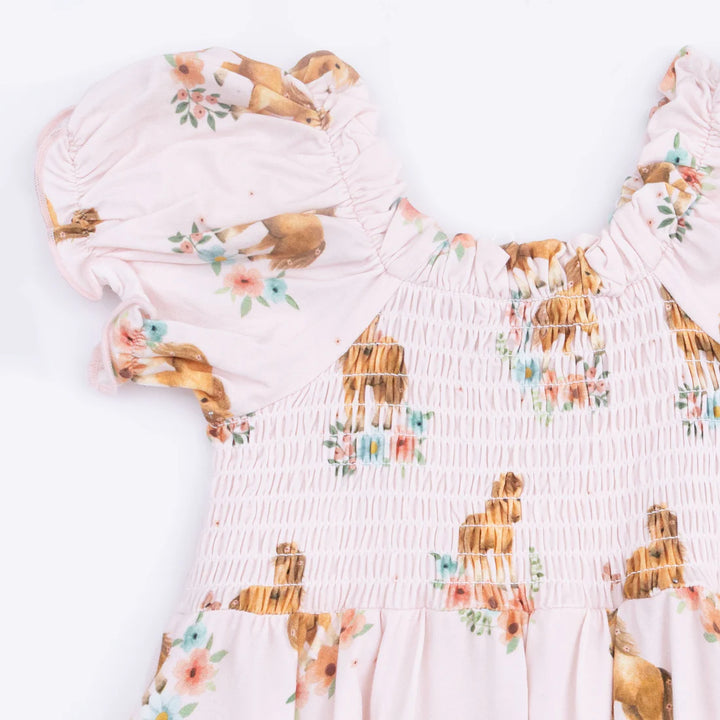 Angel Dear Baby Girl Smocked Twirly Dress w Bloomer  688-S26-PPN