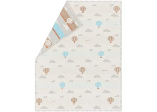 Fussenegger Lena Baby Blanket  69216079  Hot Air Balloons - Off White