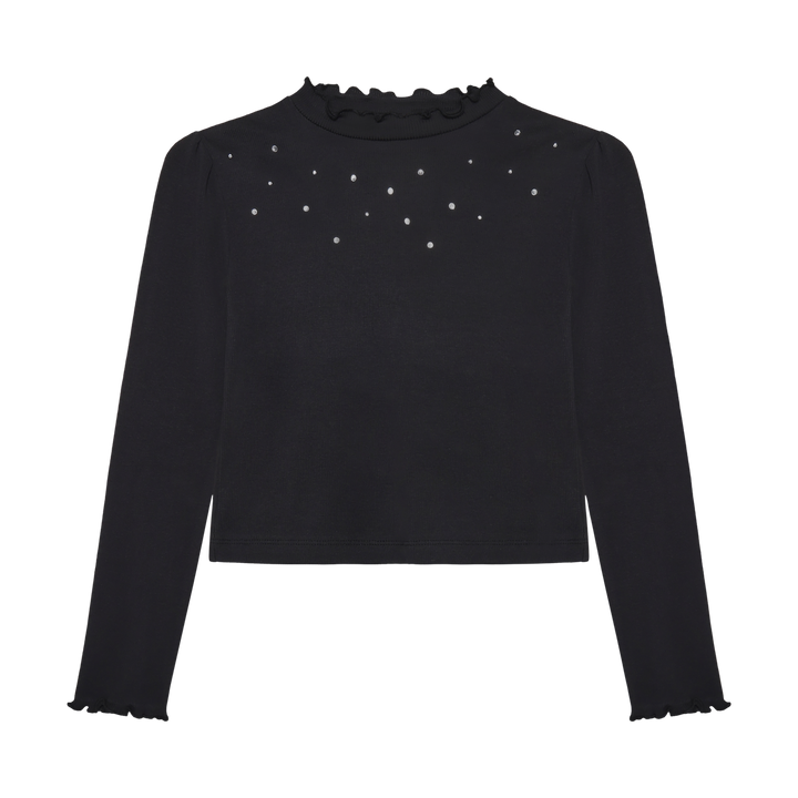 Minymo Girls Long Sleeve Ribbed Tee   144400-1061
