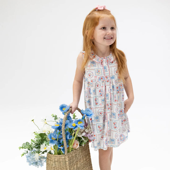 Angel Dear Jill Dress Sleeveless with Bloomer  703-S26-JFP  Julep's Floral Patchwork