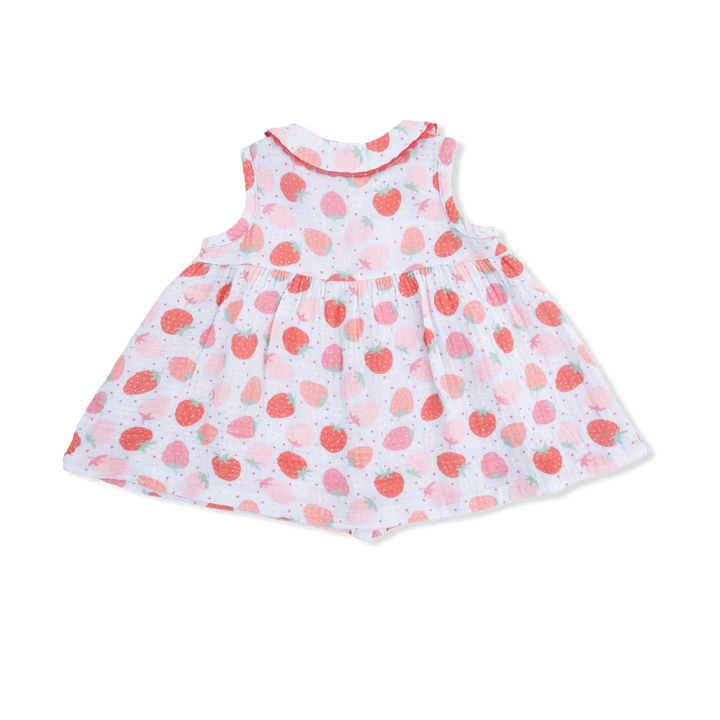 Angel Dear Baby Girl Jill Dress With Bloomer   703-S26-STB    Strawberry Bliss