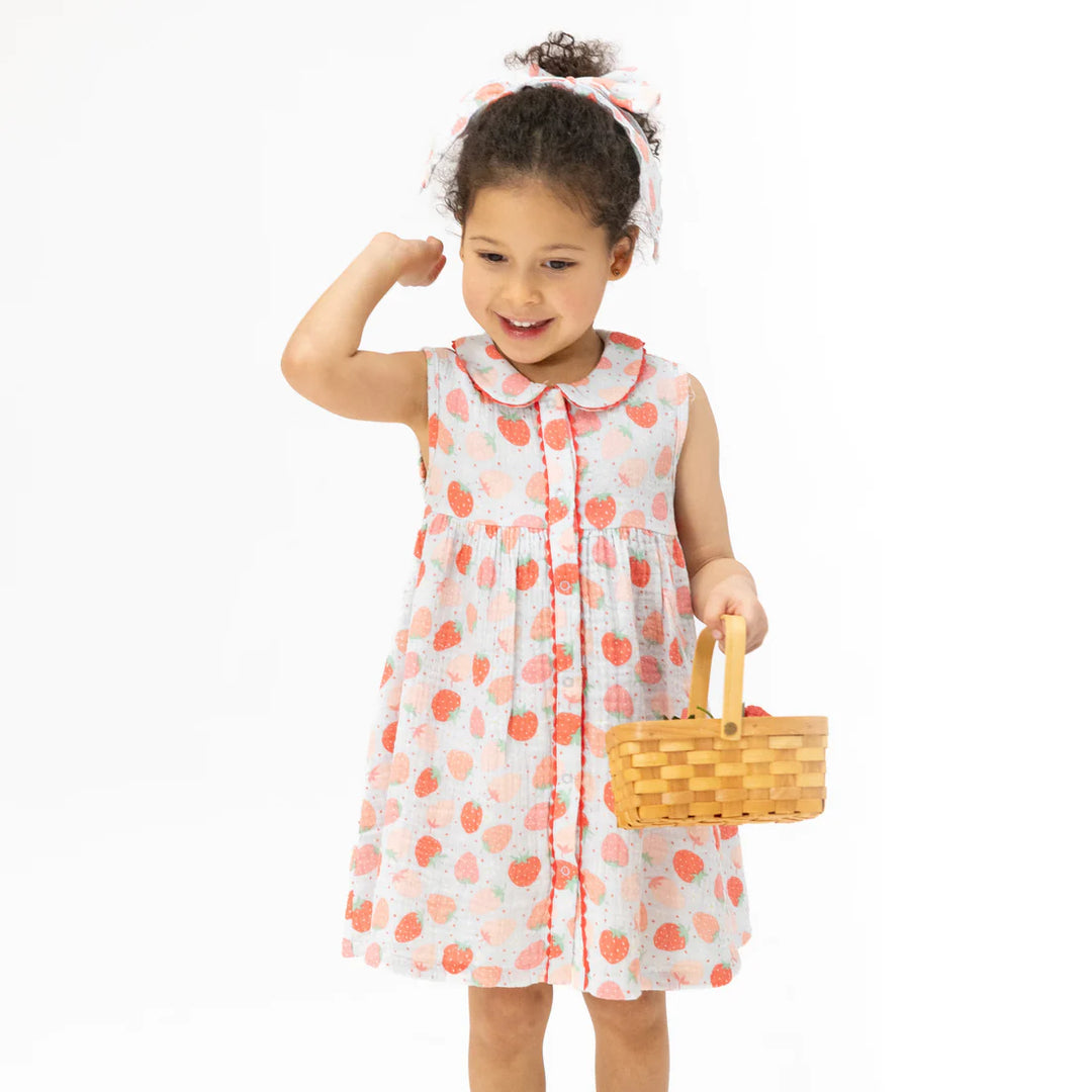Angel Dear Girls Jill Dress With Bloomer   703-S26-STB    Strawberry Bliss