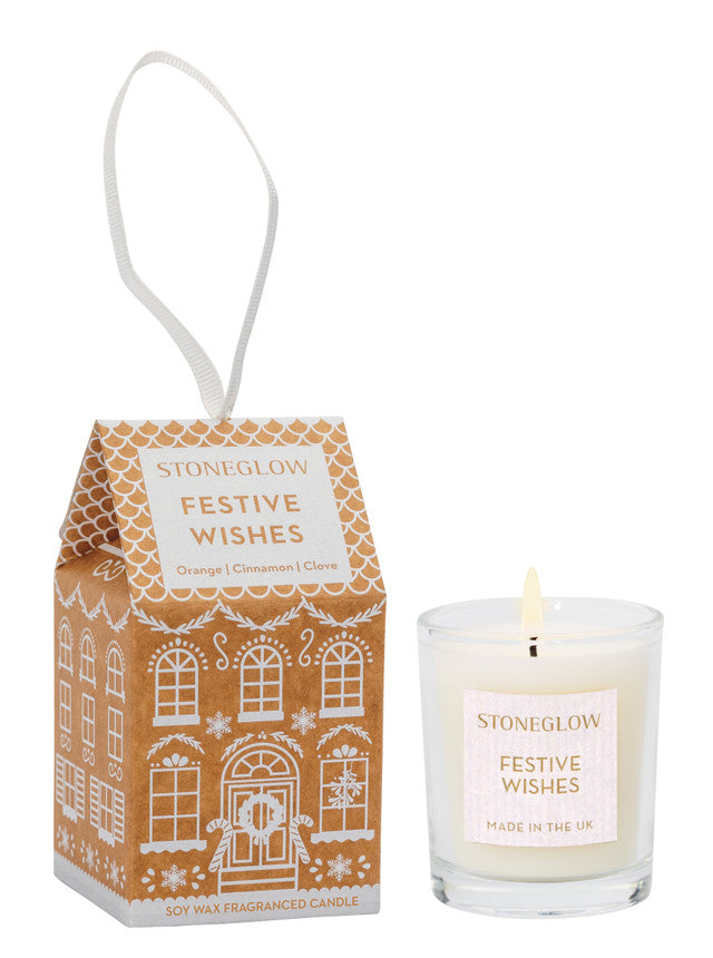 Stoneglow Festive Wishes Votive Candle