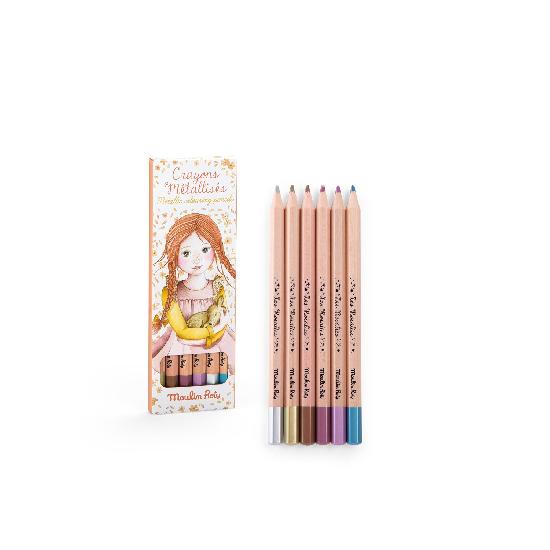 Moulin Roty Metallic Colouring Pencils  710607