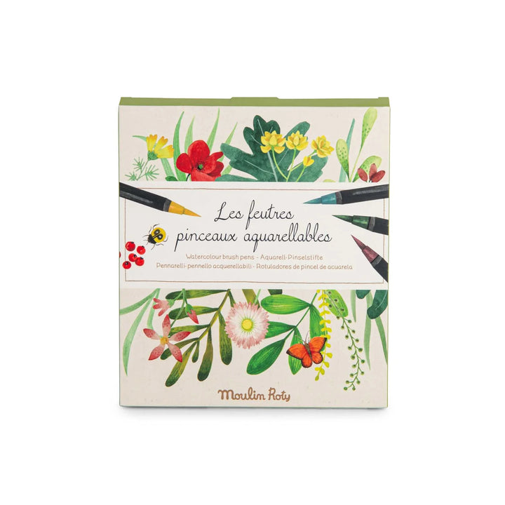 Moulin Roty Le Botaniste 12 Watercolour Brush Pens   712617