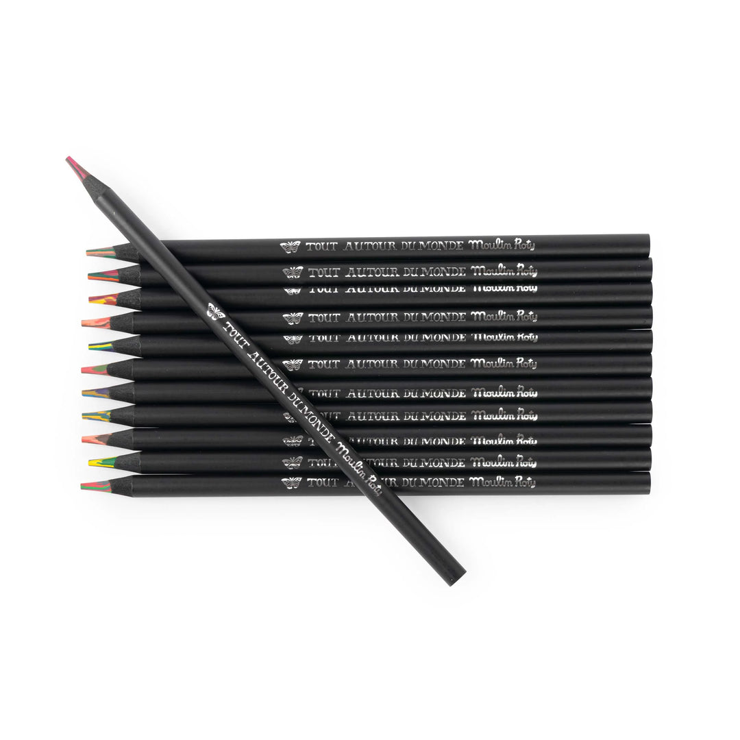 Moulin Roty    Multi Colored Pencil Set   12 Pencils   719101