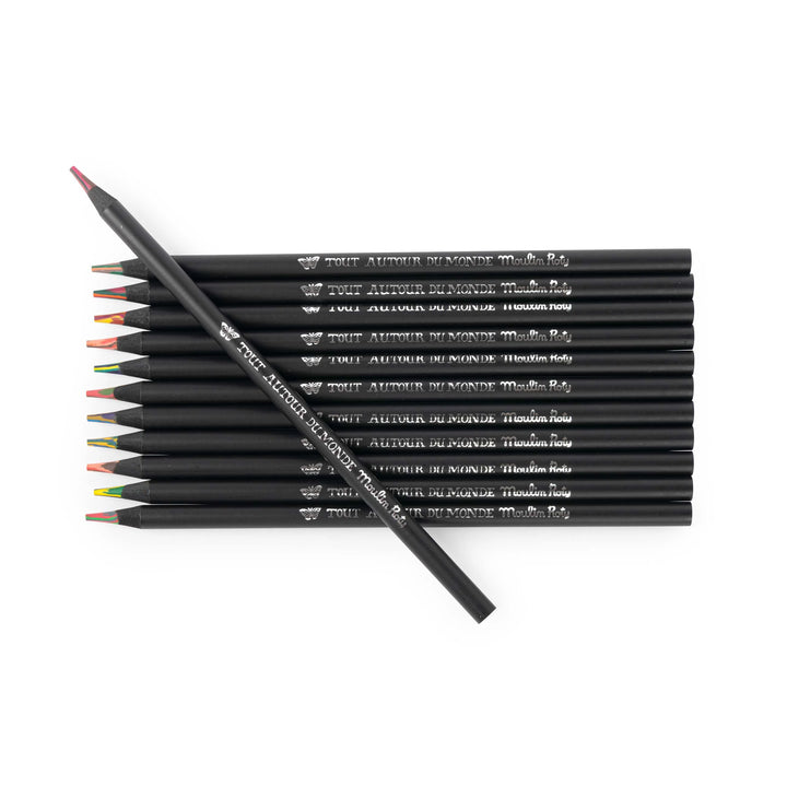 Moulin Roty    Multi Colored Pencil Set   12 Pencils   719101