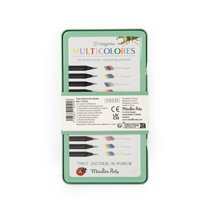 Moulin Roty    Multi Colored Pencil Set   12 Pencils   719101