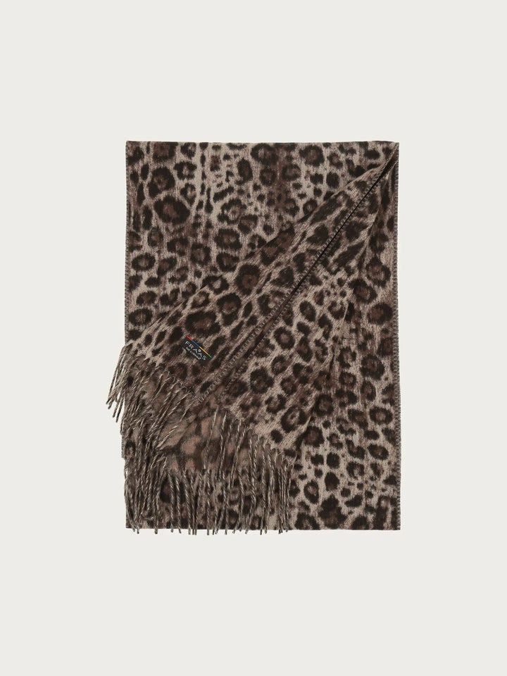 Fraas Cashmink Scarf with Leo Design  625353-860  Taupe